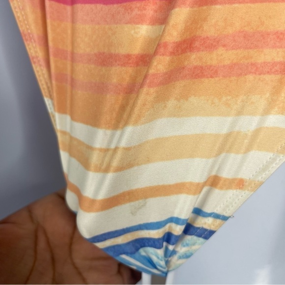 Kenny Flowers The Palmilla Stripe One Piece Open Side Swimsuit Size S NWT - Picture 5 of 10